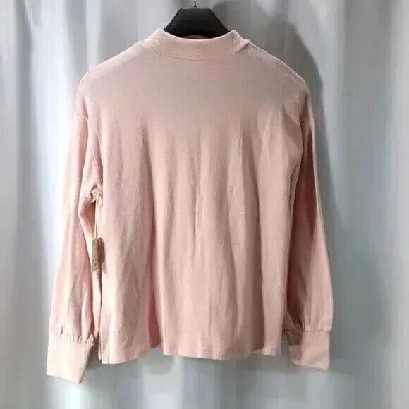 ana top women's size medium peach long sleeve NEW * - Picture 2 of 6